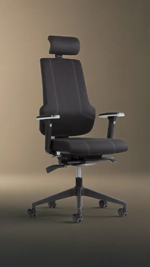 Comfy ergonomisk kontorstol med nakkestøtte
