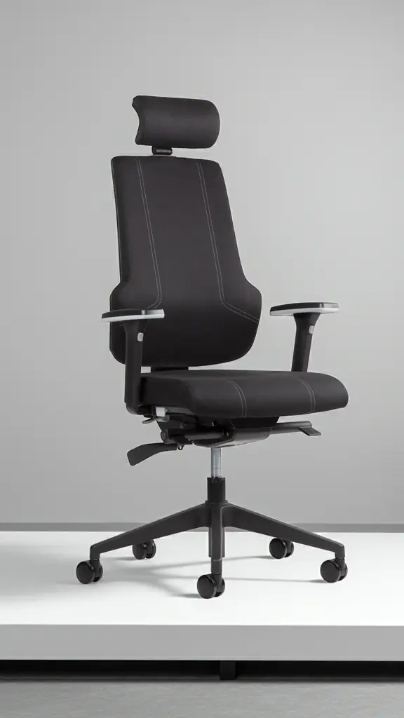 Comfy ergonomisk kontorstol med nakkestøtte