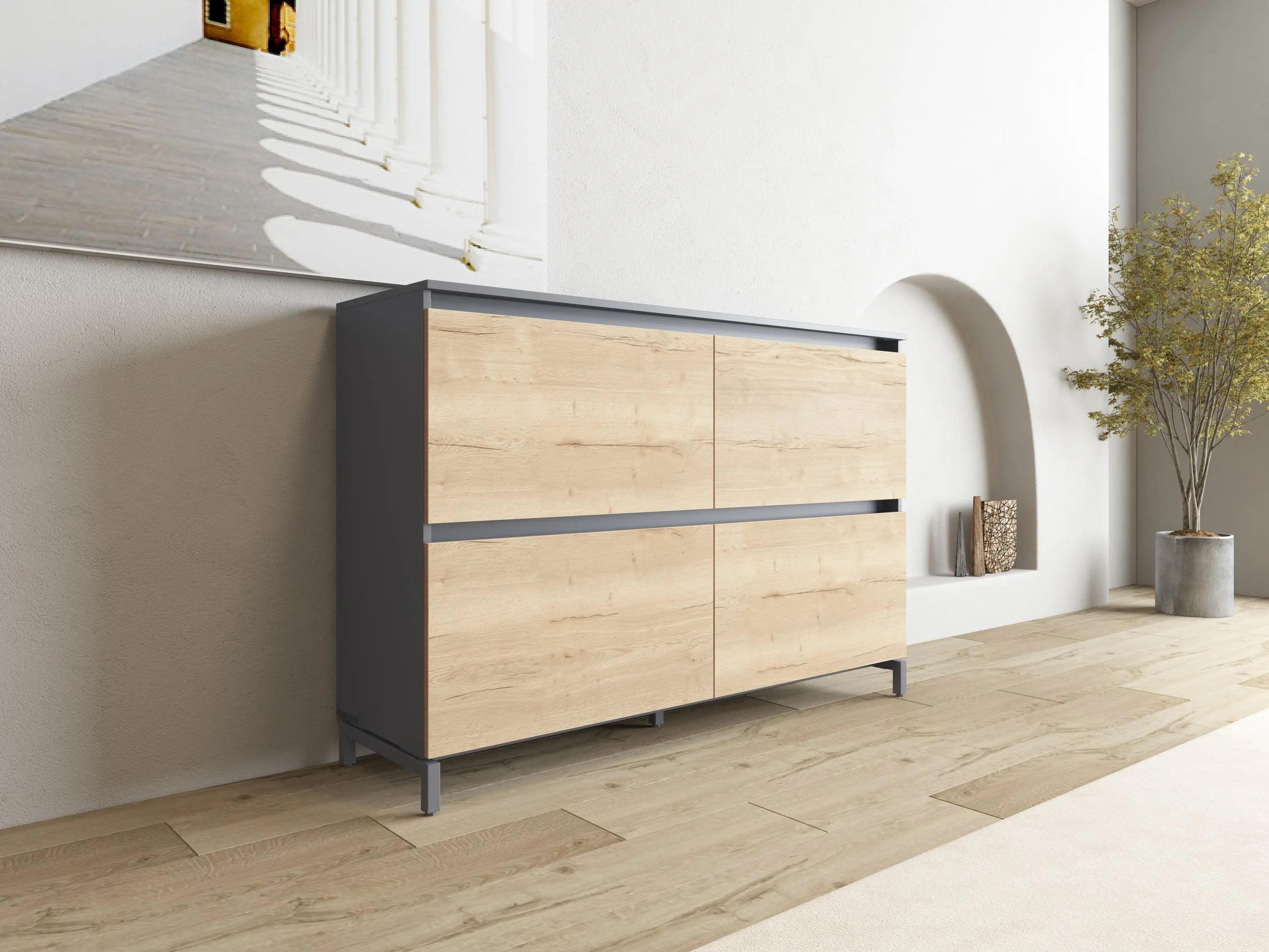 Eksklusivt højskab – eksklusiv opbevaring til kontoret Aoke Lounge og opbevaring