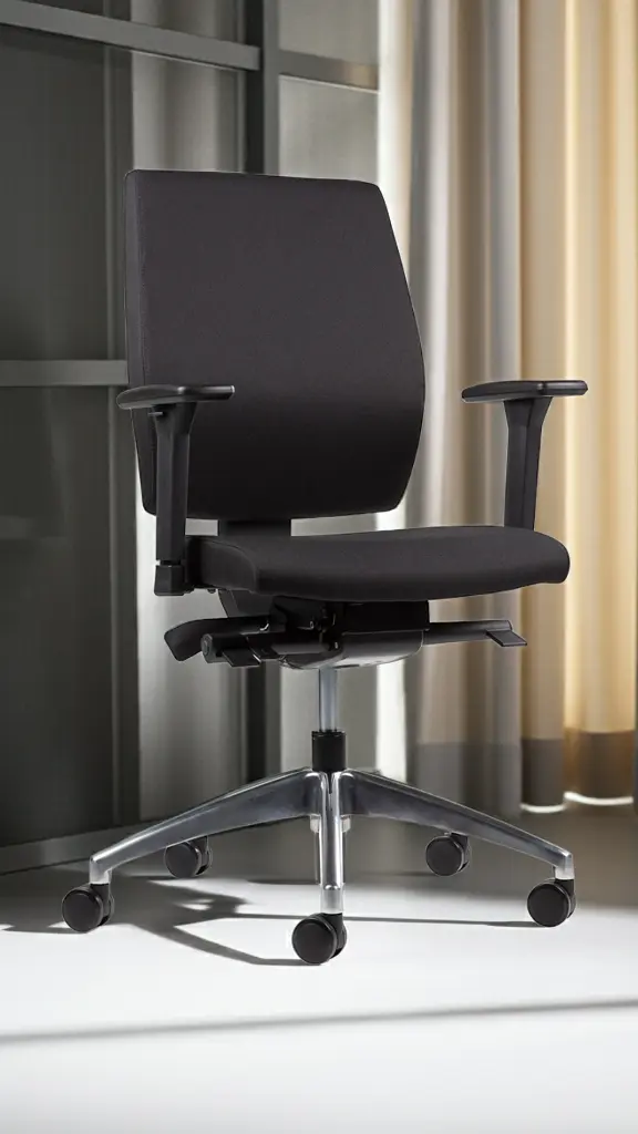 Profi ergonomisk kontorstol i chrome