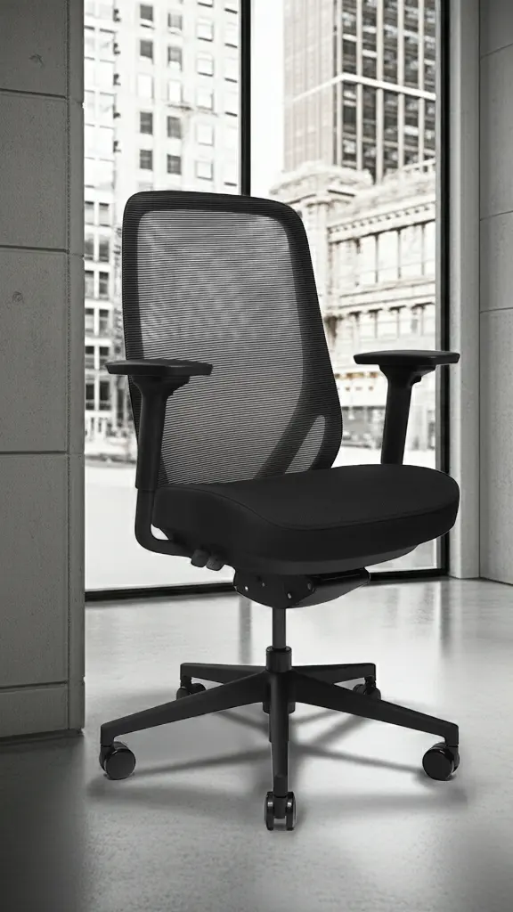 Glory kontorstol i sort