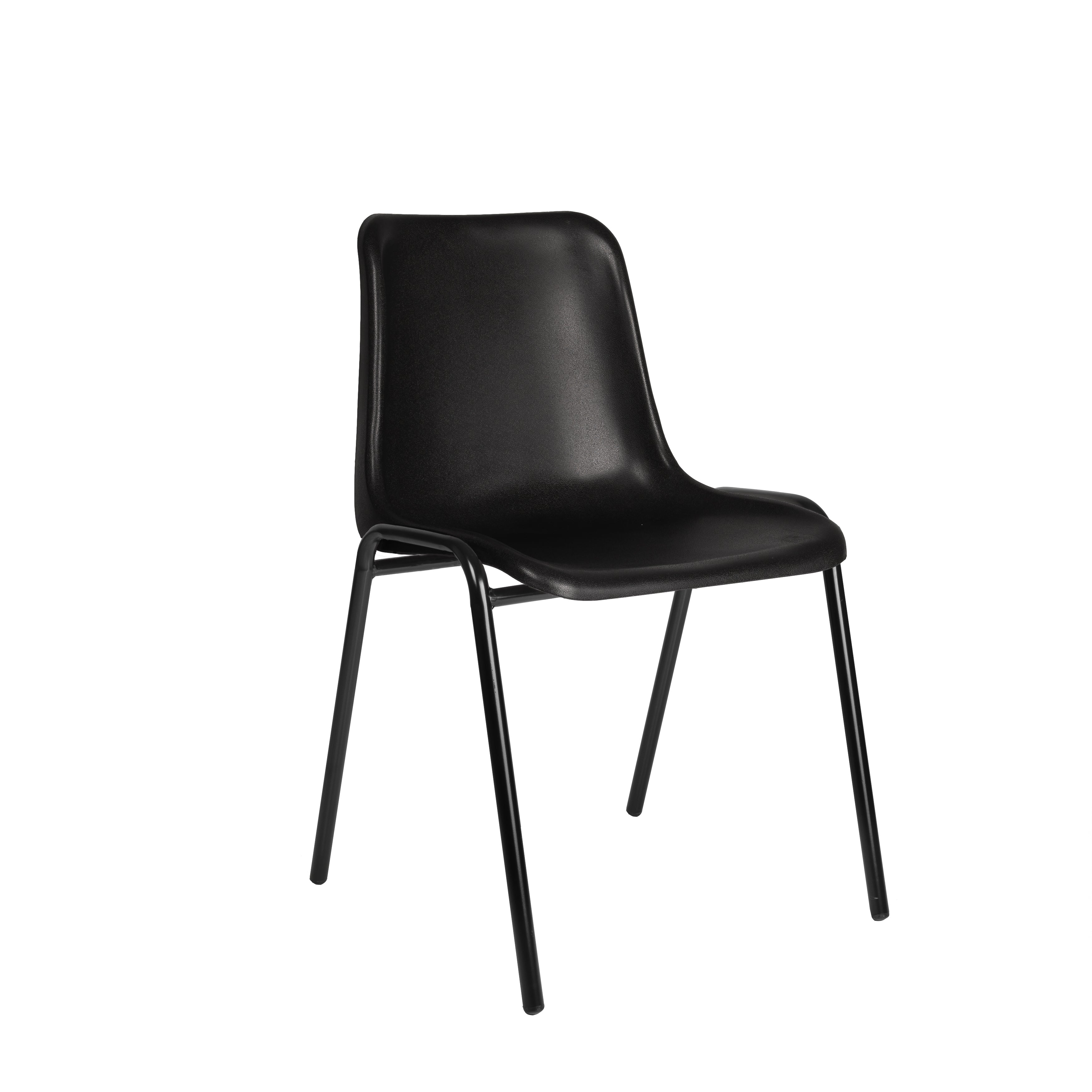 Kuip kantinestol sort stel