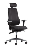 Comfy ergonomisk kontorstol med nakkestøtte med chrome stel Sedia Verde Ergonomisk kontorstol