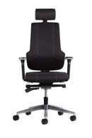 Comfy ergonomisk kontorstol med nakkestøtte med chrome stel Sedia Verde Ergonomisk kontorstol