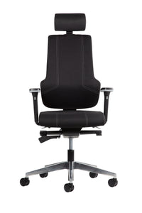 Comfy ergonomisk kontorstol med nakkestøtte med chrome stel Sedia Verde Ergonomisk kontorstol
