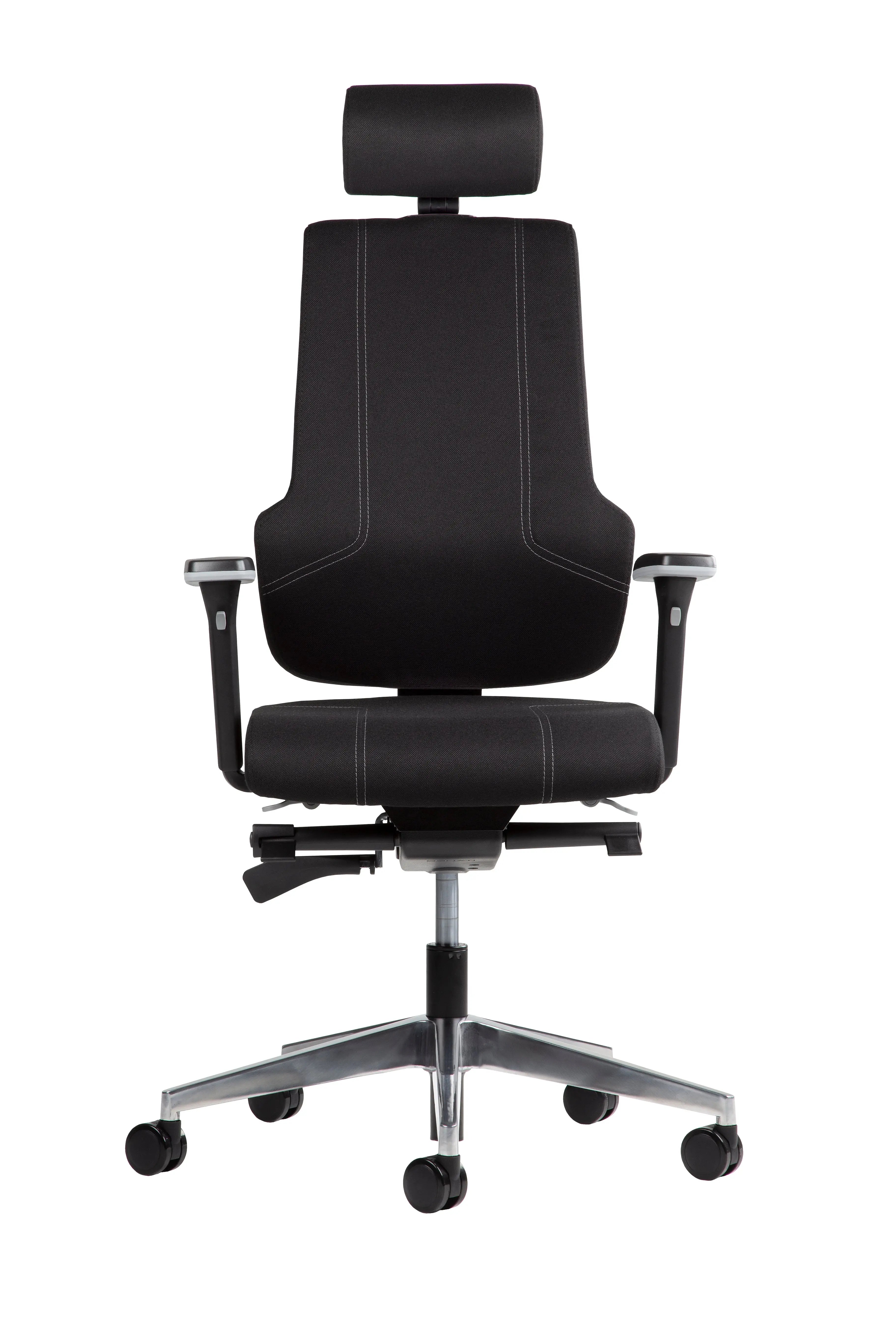 Comfy ergonomisk kontorstol med nakkestøtte med chrome stel