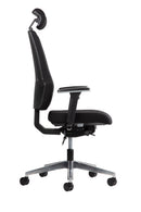 Comfy ergonomisk kontorstol med nakkestøtte med chrome stel Sedia Verde Ergonomisk kontorstol