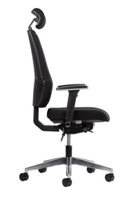 Comfy ergonomisk kontorstol med nakkestøtte med chrome stel Sedia Verde Ergonomisk kontorstol