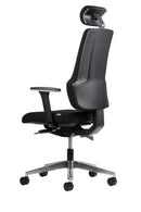 Comfy ergonomisk kontorstol med nakkestøtte med chrome stel Sedia Verde Ergonomisk kontorstol