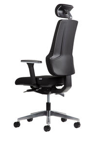 Comfy ergonomisk kontorstol med nakkestøtte med chrome stel Sedia Verde Ergonomisk kontorstol