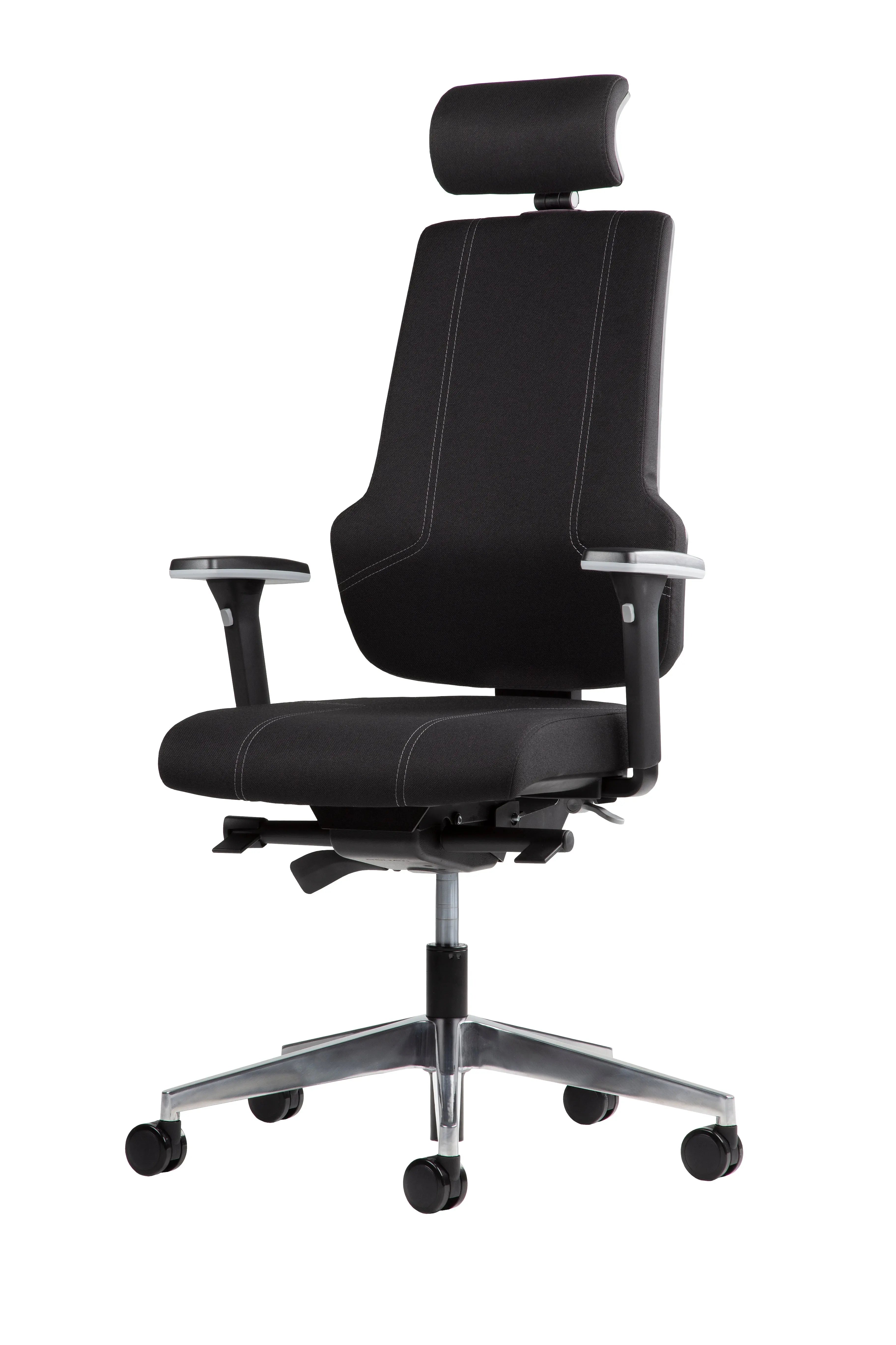 Comfy ergonomisk kontorstol med nakkestøtte med chrome stel Sedia Verde Ergonomisk kontorstol