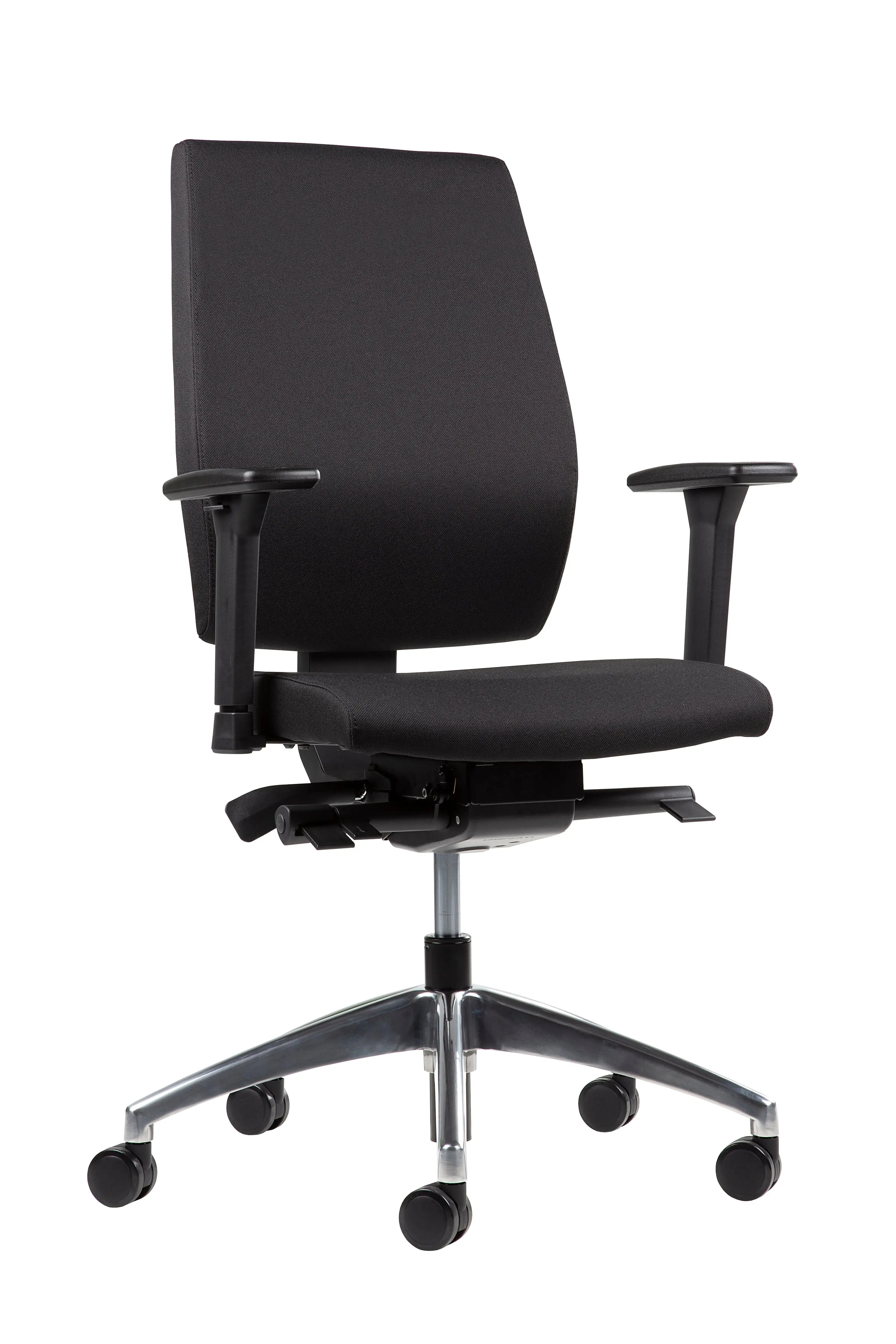 Profi ergonomisk kontorstol med høj ryg i chrome