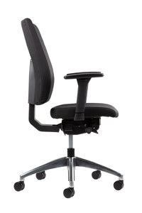 Profi ergonomisk kontorstol med høj ryg i chrome Sedia Verde Ergonomisk kontorstol