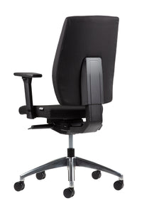 Profi ergonomisk kontorstol med høj ryg i chrome Sedia Verde Ergonomisk kontorstol