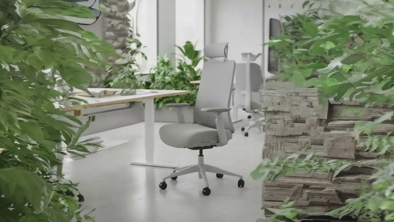 Vane kontorstol i grå